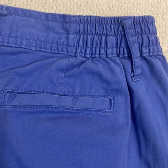 Karen Scott Bermuda shorts light blue pockets back elastic waist cotton size 10P - Picture 10 of 11
